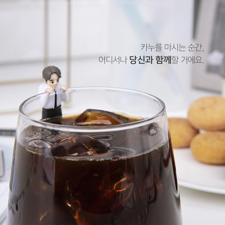 五款KANU杯緣子，以孔劉形象設計，具有紀念價值，適合蒐集。