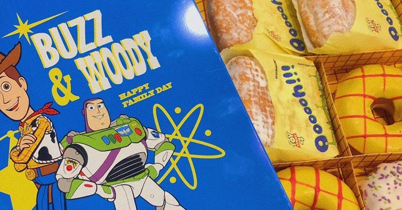 玩具總動員聯名食品，由巴斯光年和胡迪組成的可愛套餐，適閤家庭活動。