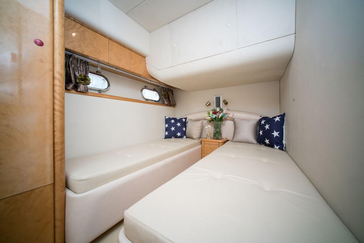 Interior view of the Princess Yacht on the Han River, featuring premium amenities and comfortable seating areas.