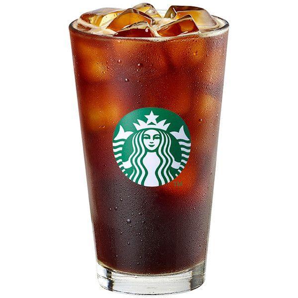 Starbucks的冰美式咖啡飲品照，展現其經典的杯子設計。