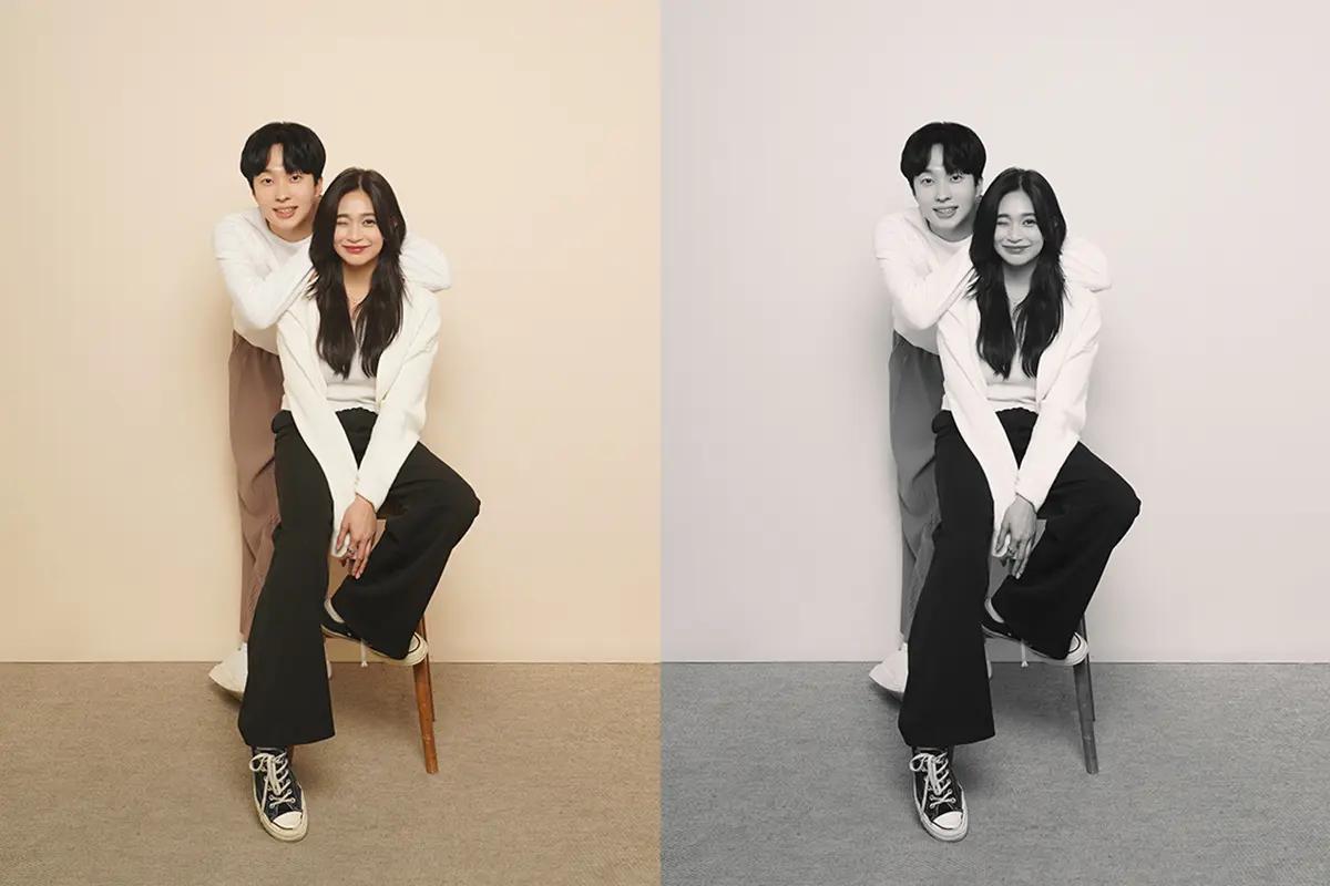 北村写真館本店でセルフ撮影を楽しむ様子。プライベートな空間とプロのアドバイスが特徴。