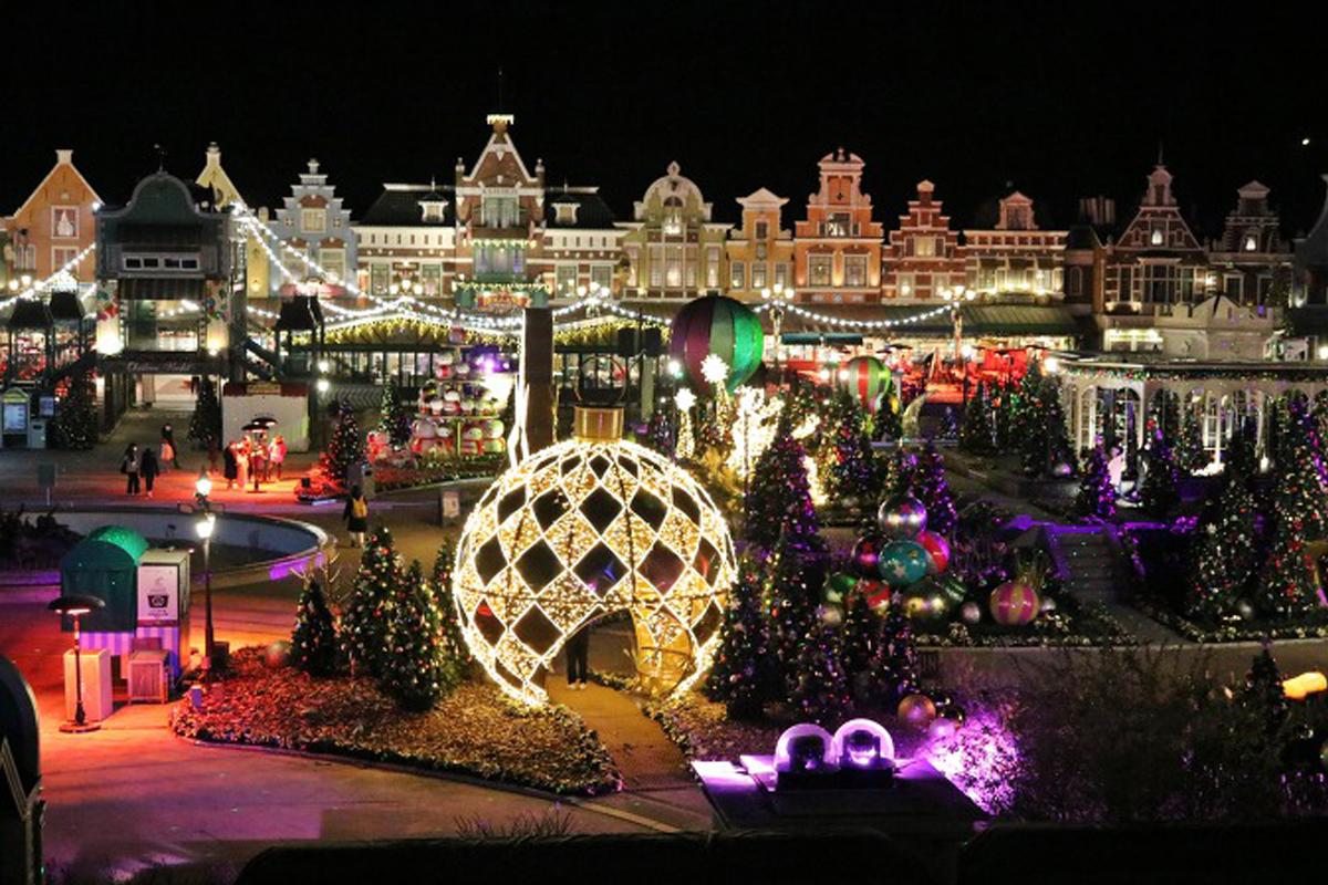 korea, christmas lights, everland