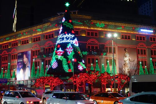 korea christmas lights in seoul