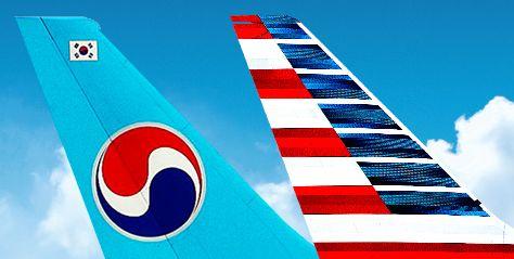 아메리칸항공, 대한항공 (보스턴 경유)