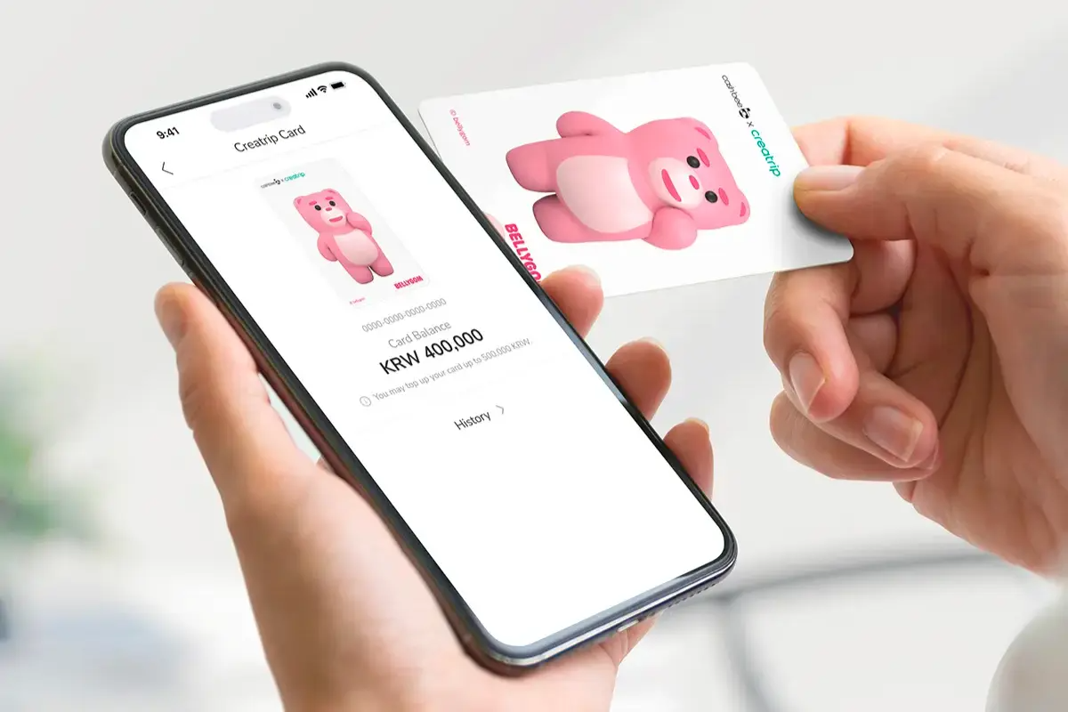 kiểm tra số dư và lịch sử giao dịch  Thẻ giao thông Creatrip x Bellygom tại ứng dụng Creatrip