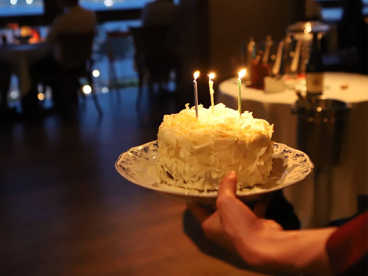 Housemade cake from I.O.U Restaurant, an ideal dessert to complement a luxury meal.