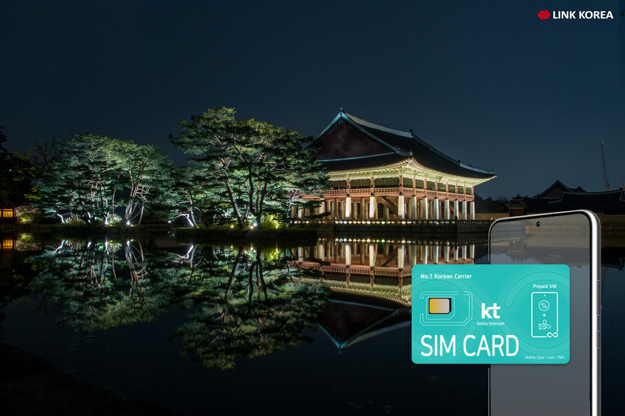 KT 4G USIM mit Link Korea | SIM-Karte (Abholung am Flughafen/Myeongdong)