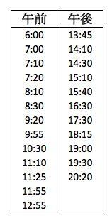 Bus schedule table for Boseong to Daehan Dawon Tea Plantation, showing departure and arrival times.