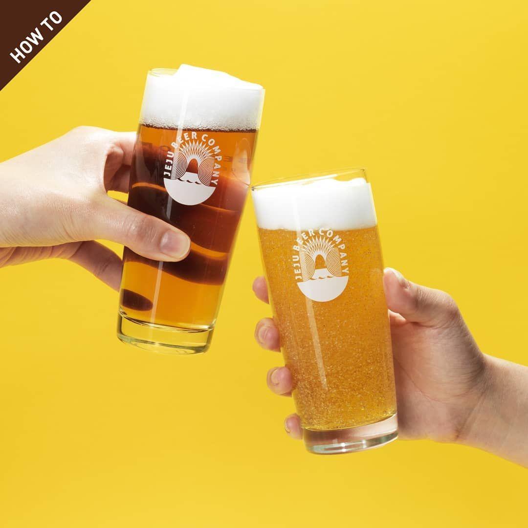 濟州啤酒品牌之啤酒杯和泡沫效果展示。