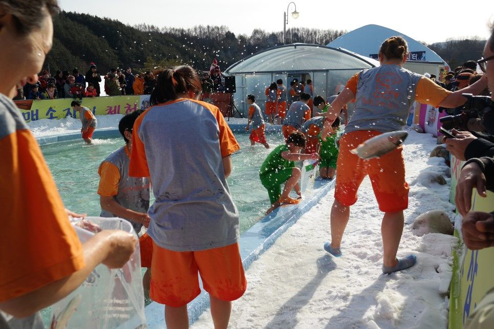 Pyeongchang Trout Fishing Festival+Ski Tour | Enjoy ice fishing, overnight stay, and cable car tour in just one tour!