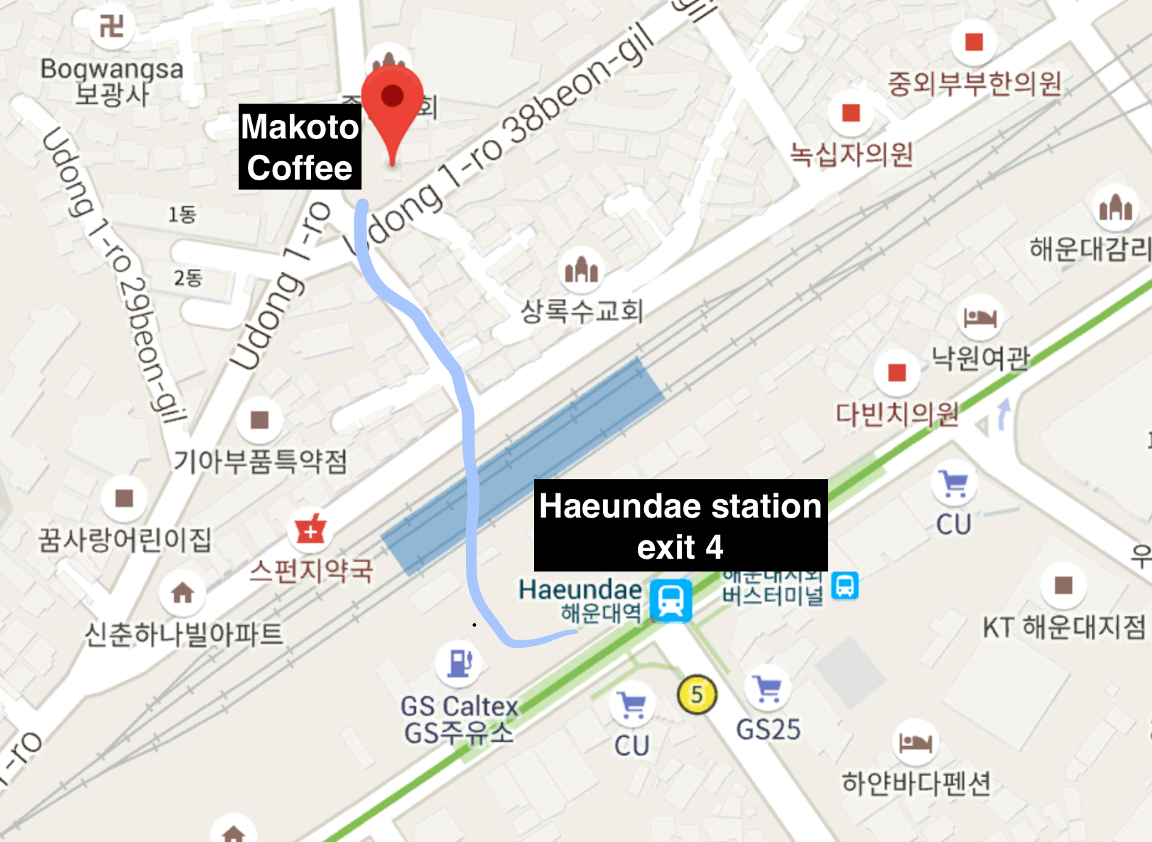 haeundae, haeridan road, makoto, makoto coffee, busan