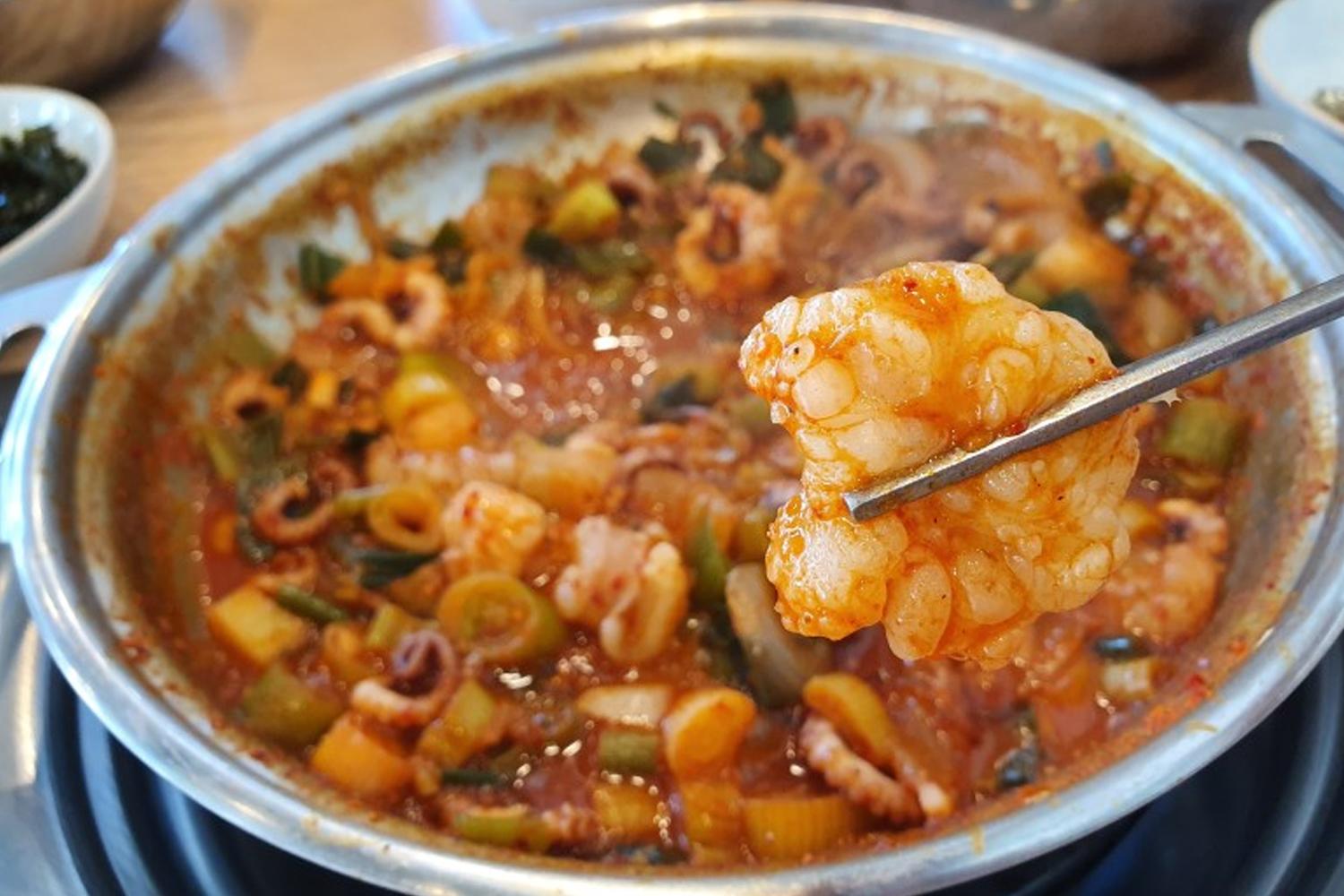 100se nakji hải sản nhà hàng hàn quốc tôm bạch tuộc lòng busan haeundae bạch tuộc con