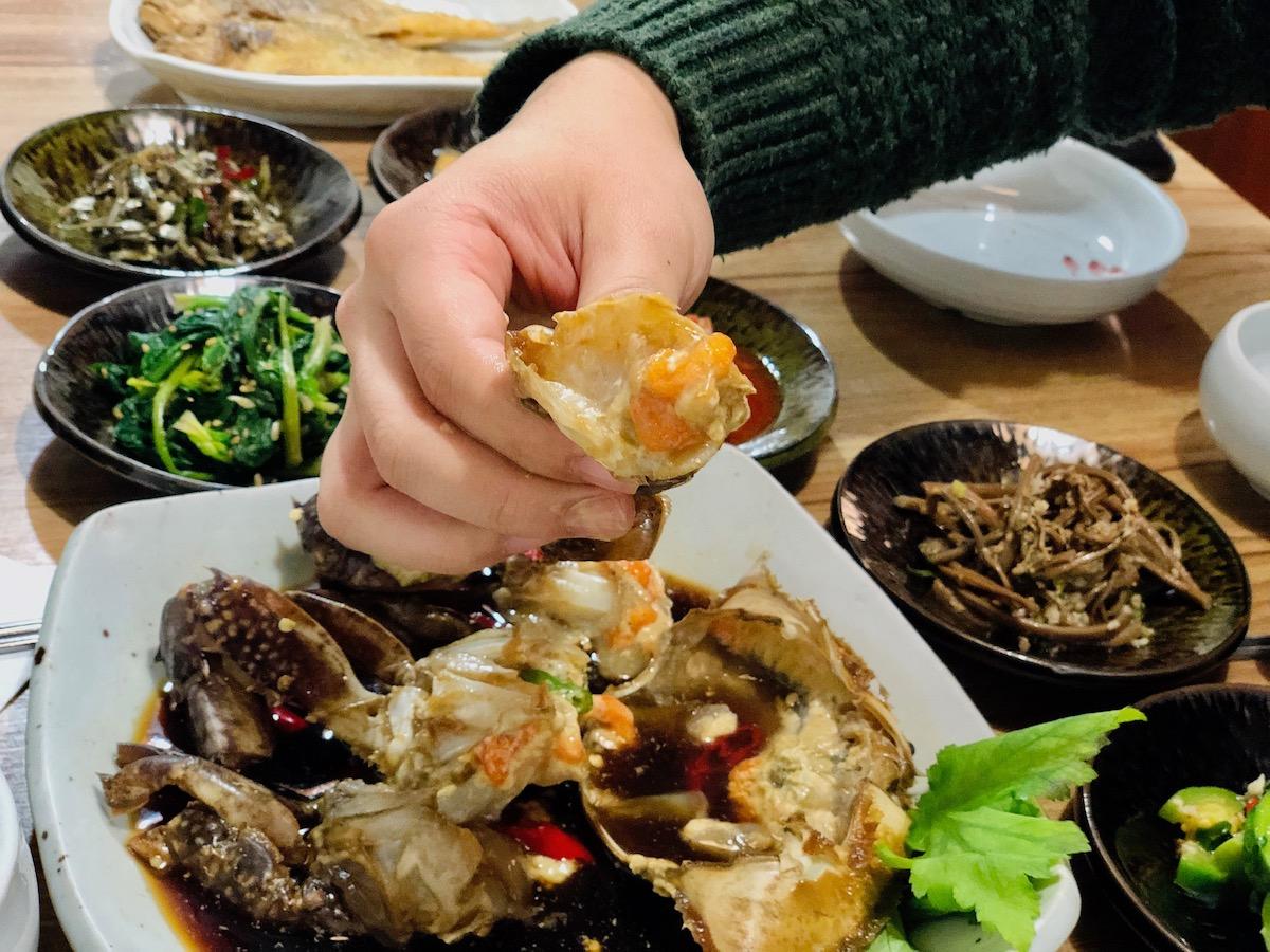 korea, seoul, insadong, samcheongdong, korean food, soy marinated crab, soy sauce crab, side dishes, coupon, discount, foodie, travel, tour, housemade, no msg, savoury