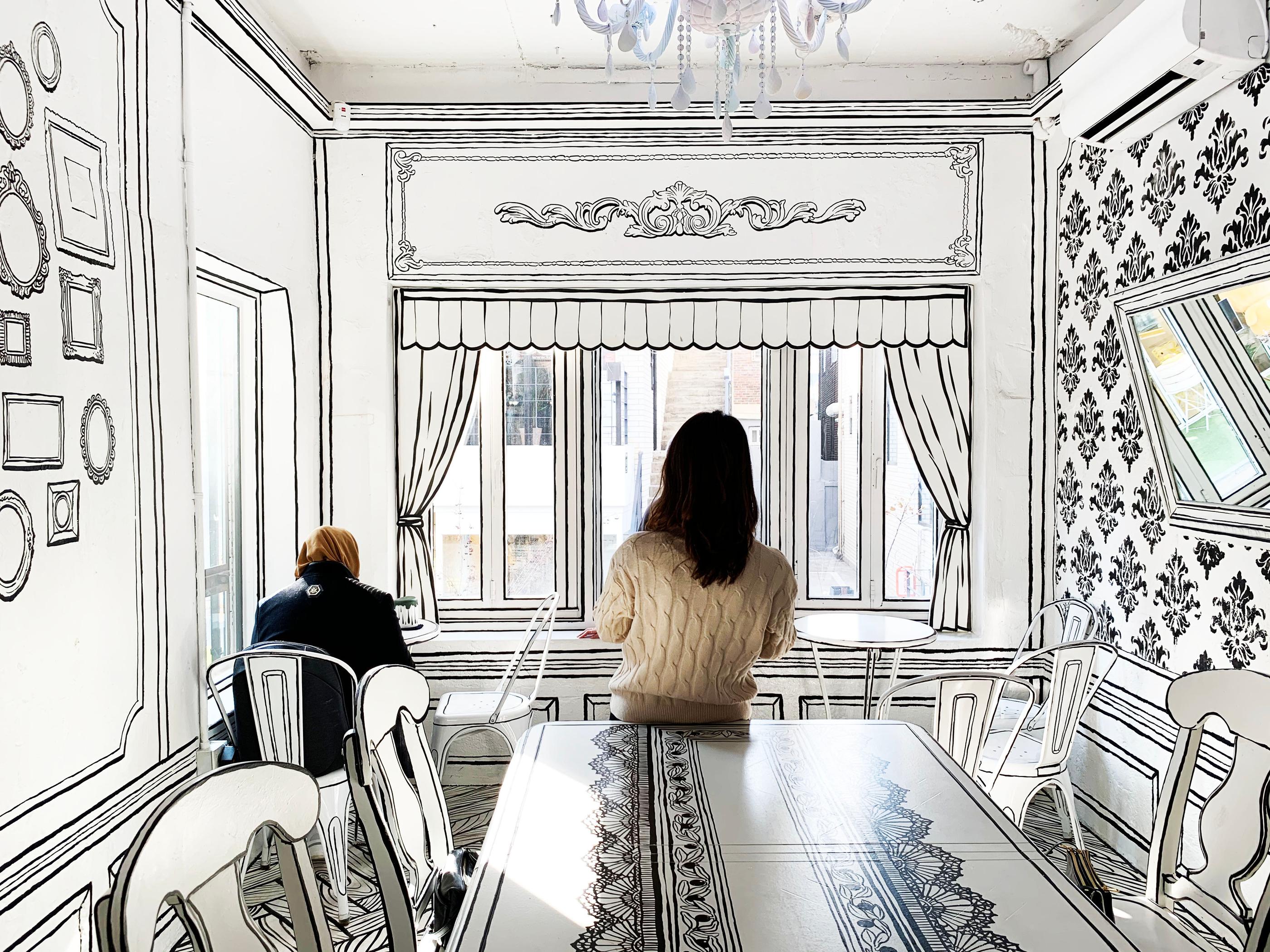 延南洞 | Cafe 延南洞223-14 首爾 弘大韓國 安靜 棒 特色 酷 咖啡廳 有趣 綠茶拿鐵 抹茶拿鐵 蛋糕 甜點 伯爵茶 巧克力 餅乾 柳橙咖啡 拍照區 新潮咖啡廳 韓國咖啡廳 韓國美食