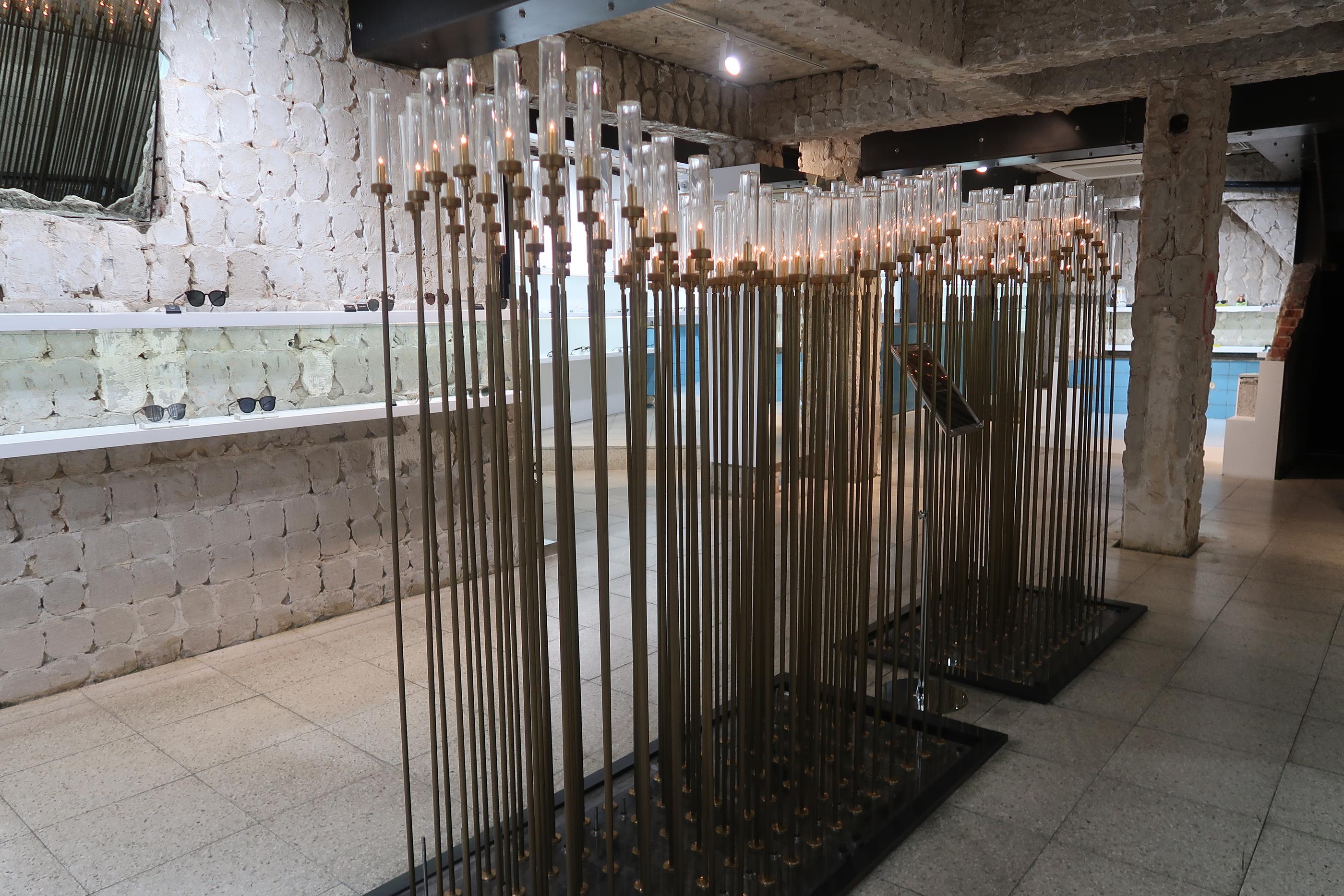 Gentle Monster. Flagship store. sunglass. optical glass. bathhouse remodeling. artistic remodeling. art.