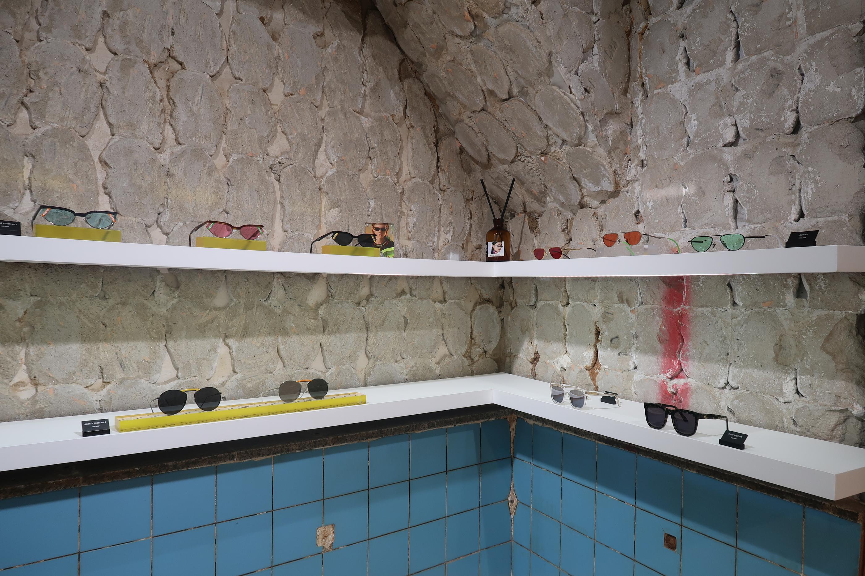 Gentle Monster. Flagship store. sunglass. optical glass. bathhouse remodeling. artistic remodeling. art.