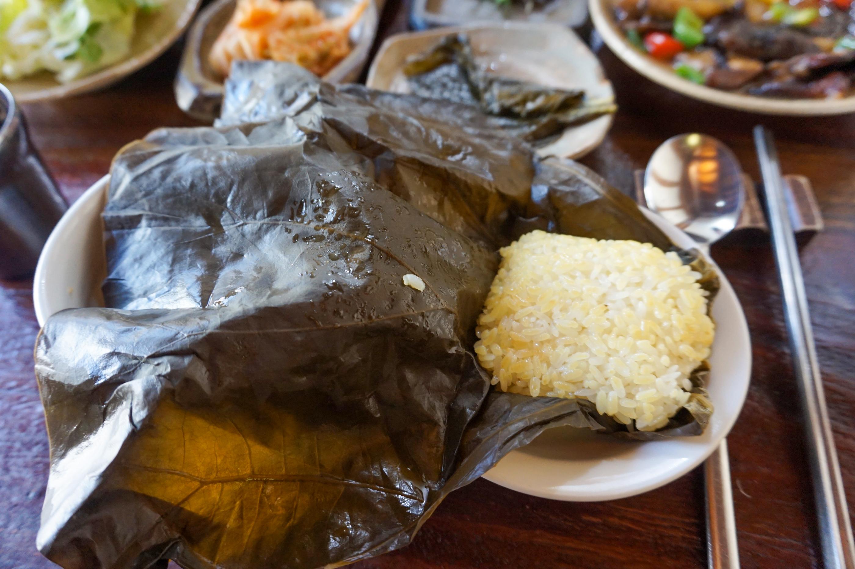 Korean food for vegetarians! Temple food inside a beautiful hanok restaurant.