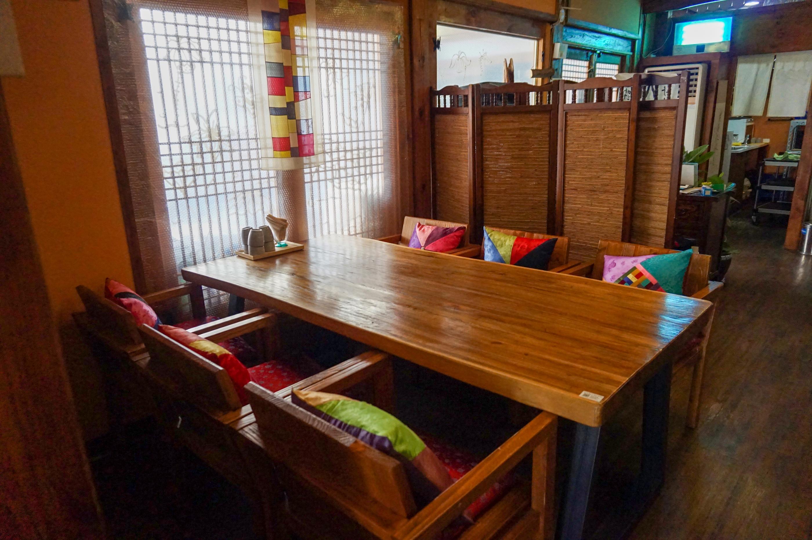 Korean food for vegetarians! Temple food inside a beautiful hanok restaurant.