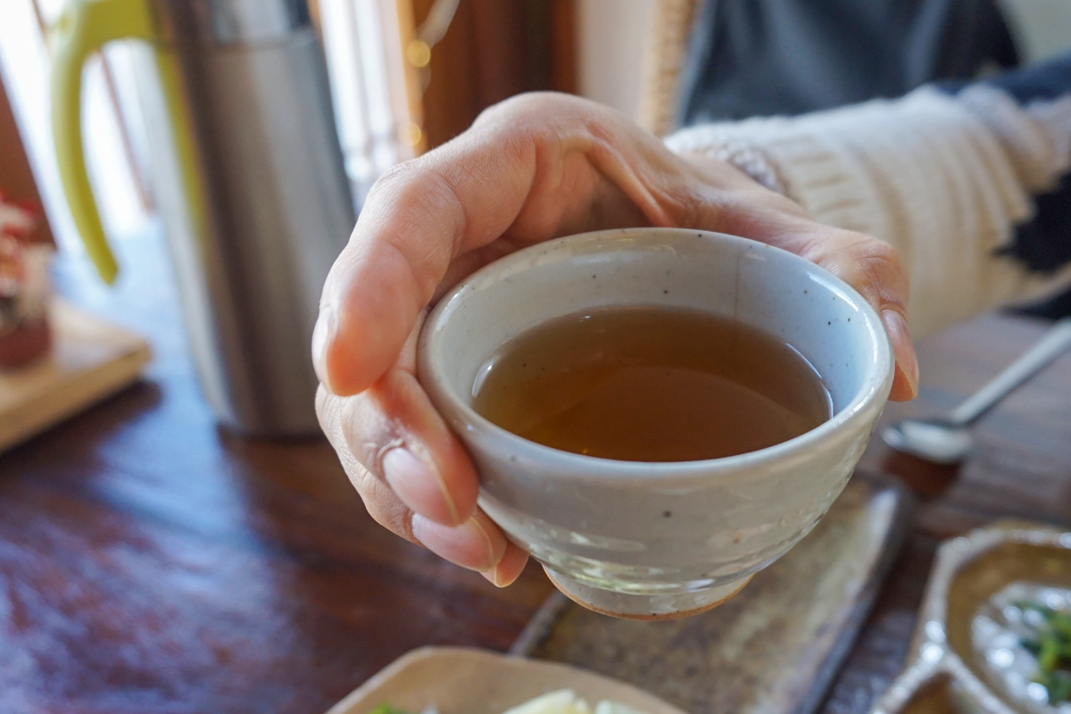 Maji餐廳提供的韓式傳統茶飲，為素食餐點的完美結束。