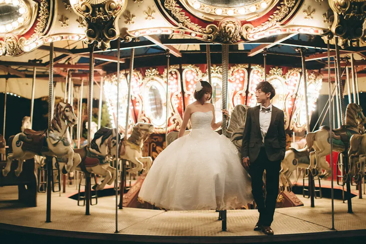 chụp ảnh cưới tại Yongma Land, Seoul