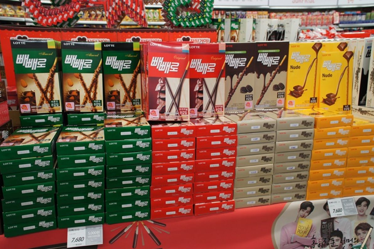 韓國多種口味的Pepero情人節禮物展示