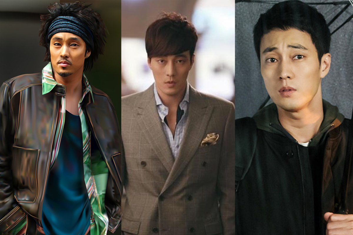 蘇志燮的多個角色展示，包括西裝裝扮和其他戲劇角色的穿著。