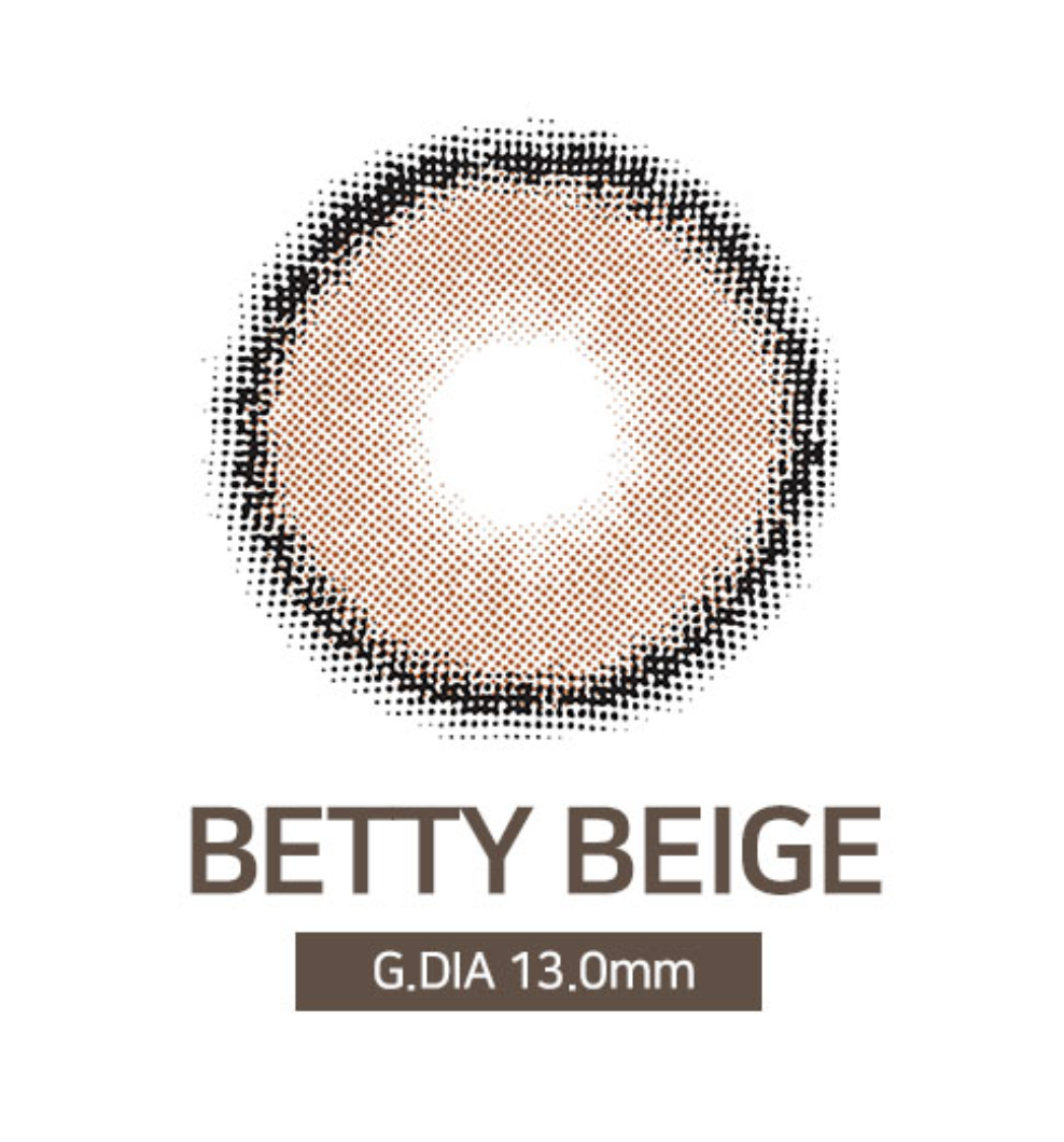 แบบคอนแทคเลนส์ Betty Beige แสดงรายละเอียด G.DIA 13.0mm