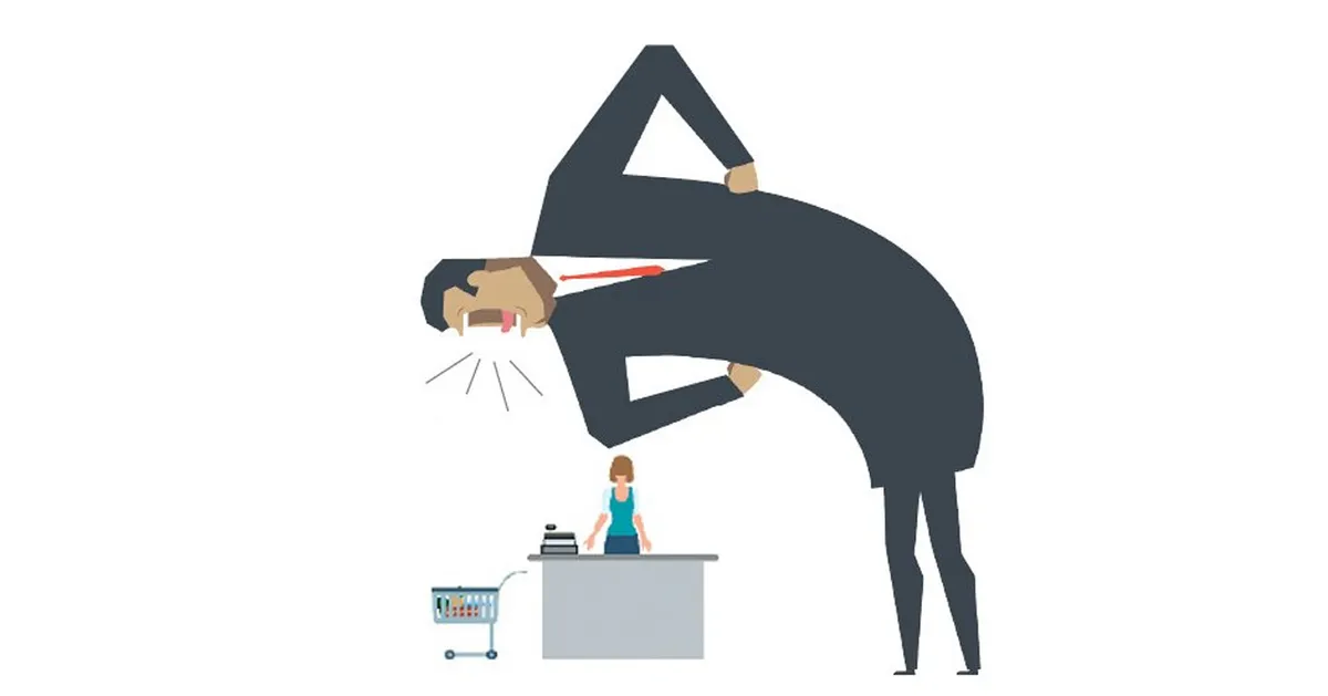 韩国企业内部的等级制度和性别歧视的插画，揭示商业世界中普遍存在的性别歧视问题。