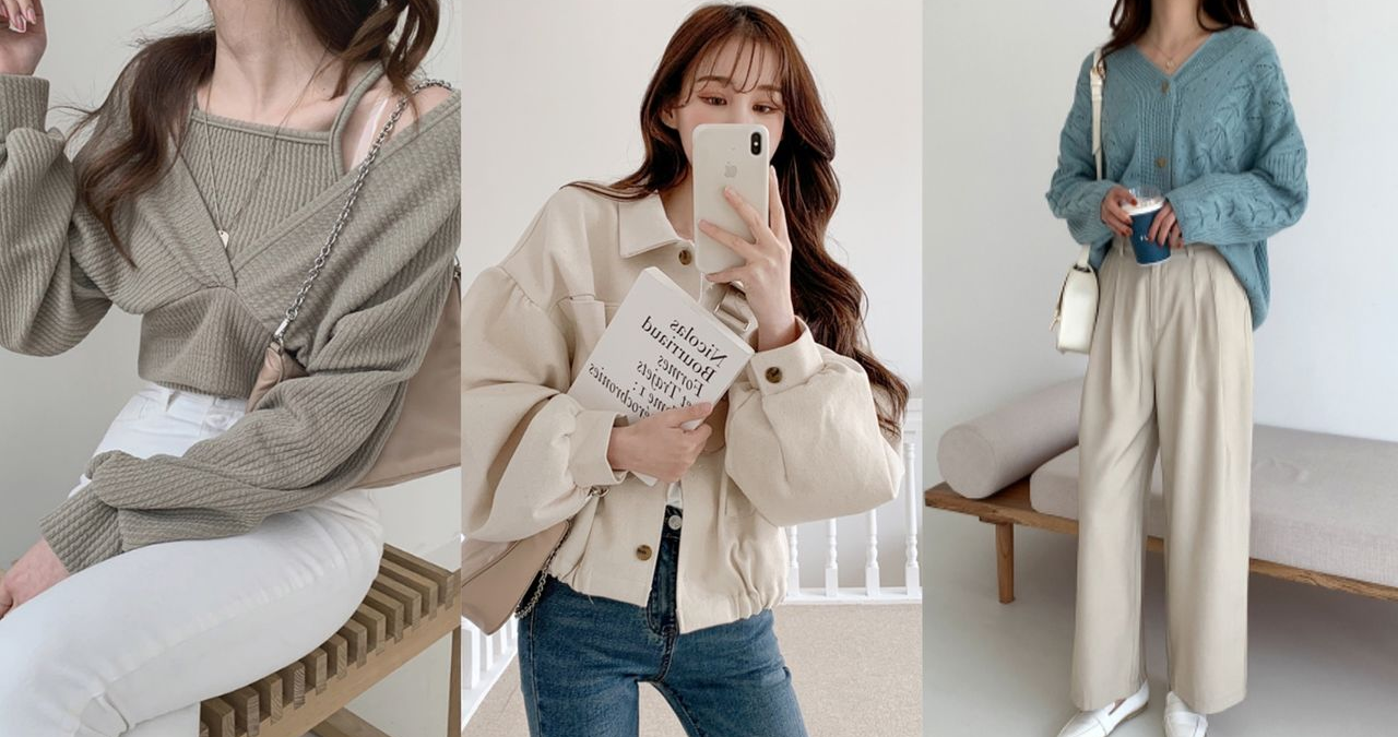 คอลเลกชั่นเสื้อแขนยาวและเสื้อสเวตเตอร์สไตล์เกาหลีสำหรับฤดูใบไม้ผลิปี 2020