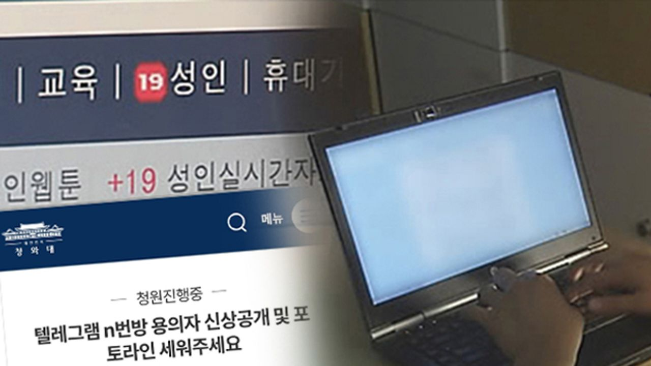 韩国警方调查N号房事件，韩国成人网站和国内公众请愿的采集图像 - KBS NEWS 提供的调查报告照片