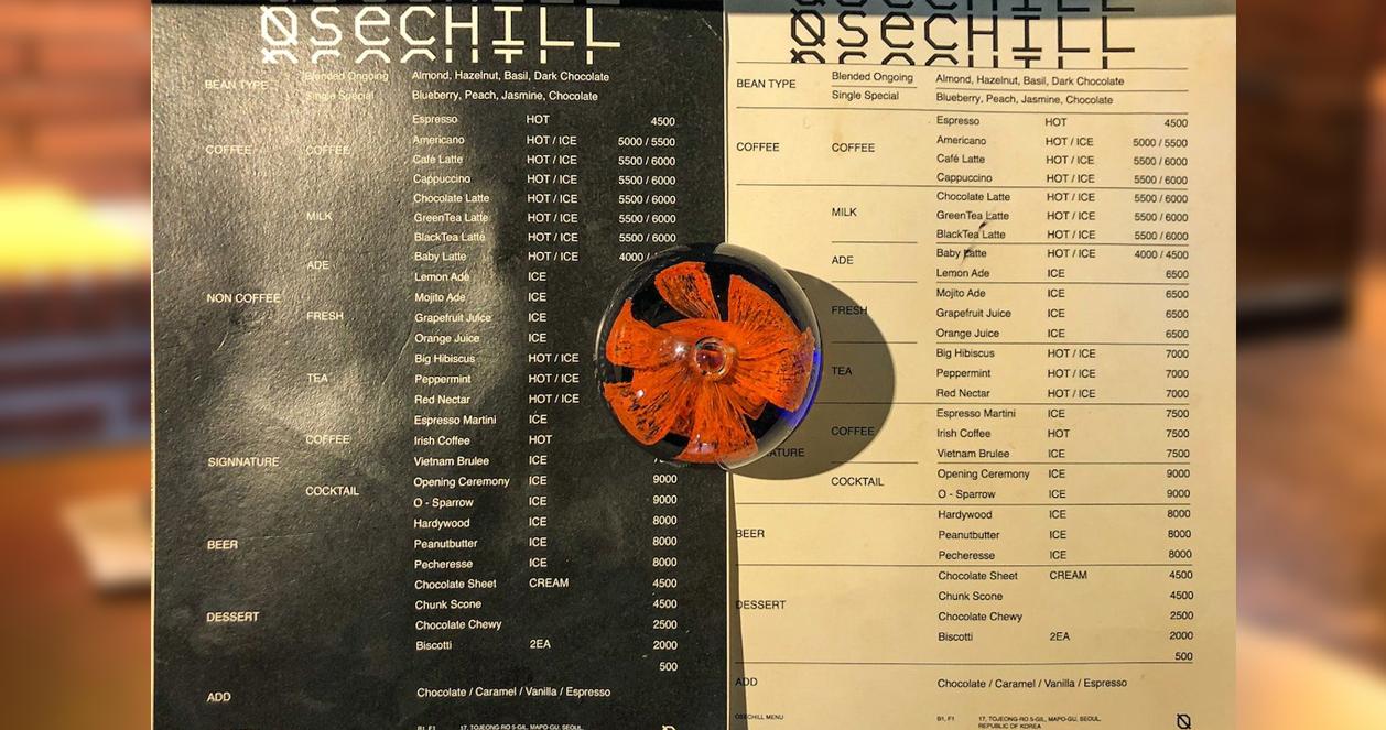 Menu Quán cafe của Winner Song Mino Osechill 