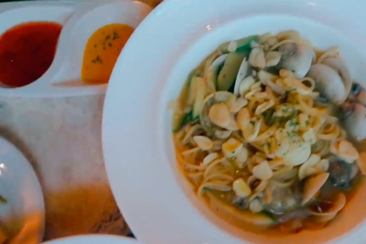 서울 Goshen의 해산물 파스타 요리