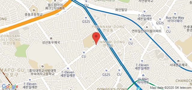 Yeonnam Salon-ийн байршлын газрын зураг, Сөүл, Маопо дүүрэг, Хонгдэ; Корей Хоолны газрын байршил