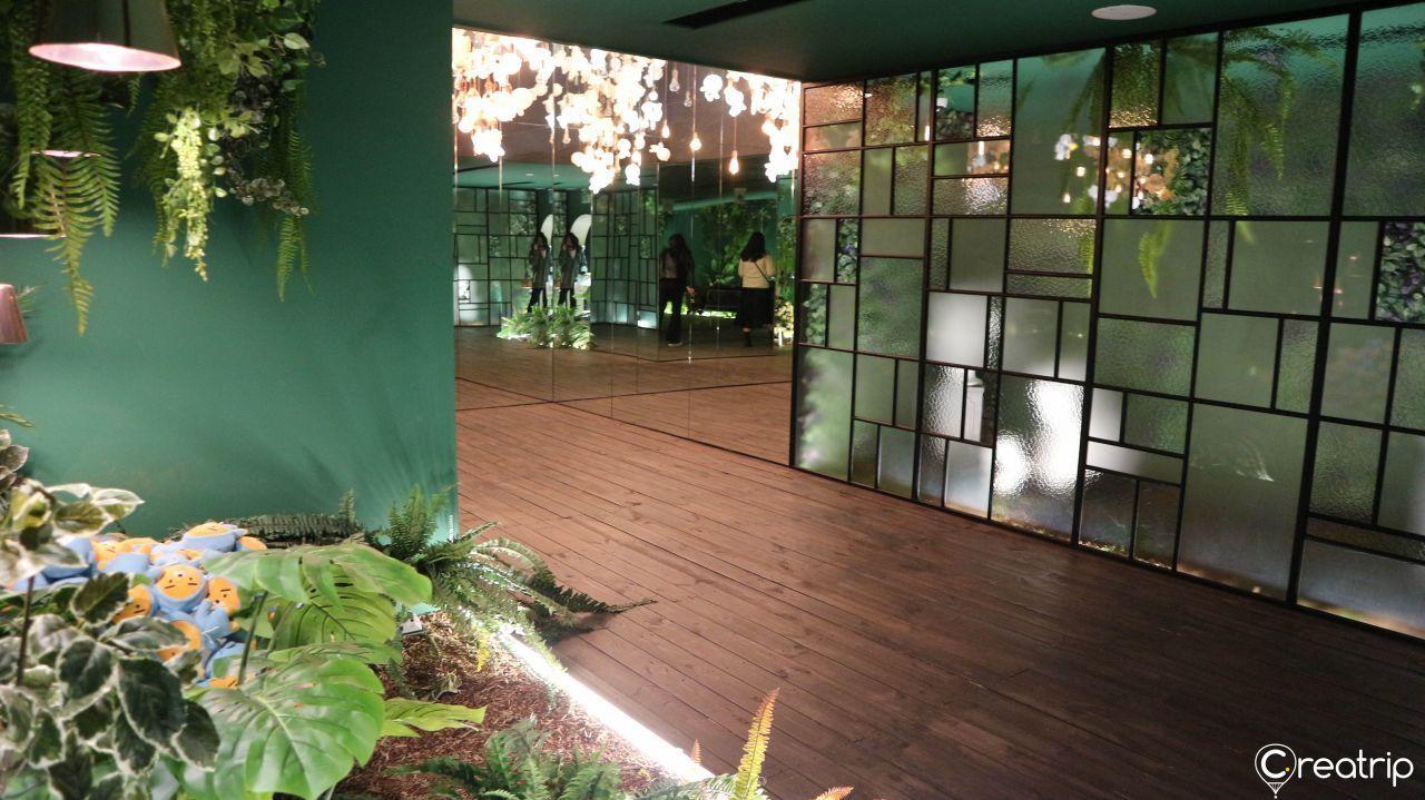 Interior view accentuating different decorative elements and art pieces within the museum.