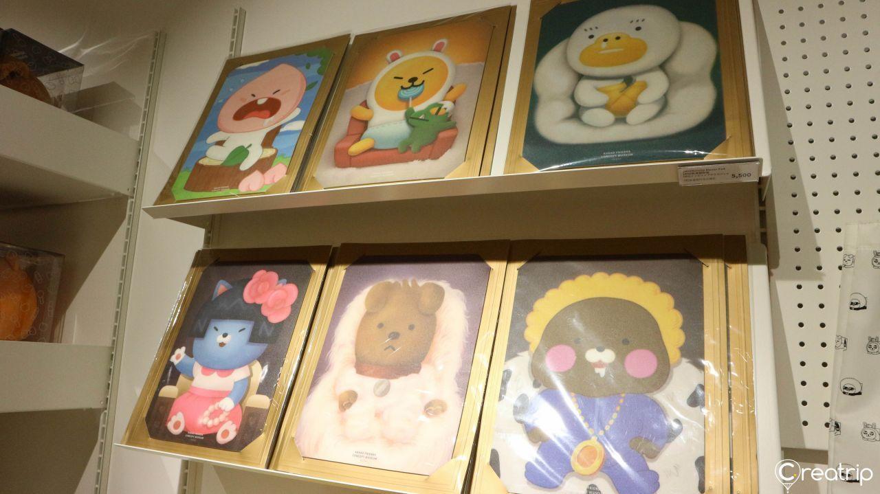 Kakao Friends themed notebooks and stationary on sale as museum souvenirs.
