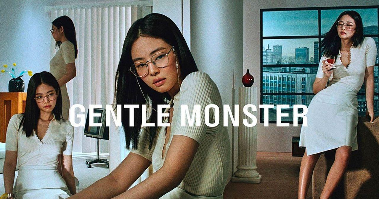 แคมเปญแว่นตา Gentle Monster ในห้องที่มีการตกแต่งแบบโมเดิร์นพร้อมโทนสีธรรมชาติ