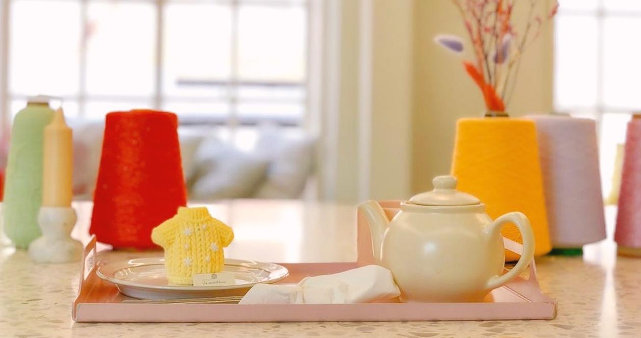 Le Montblanc | Quán cafe bán bánh cuộn len siêu xinh ở Itaewon 