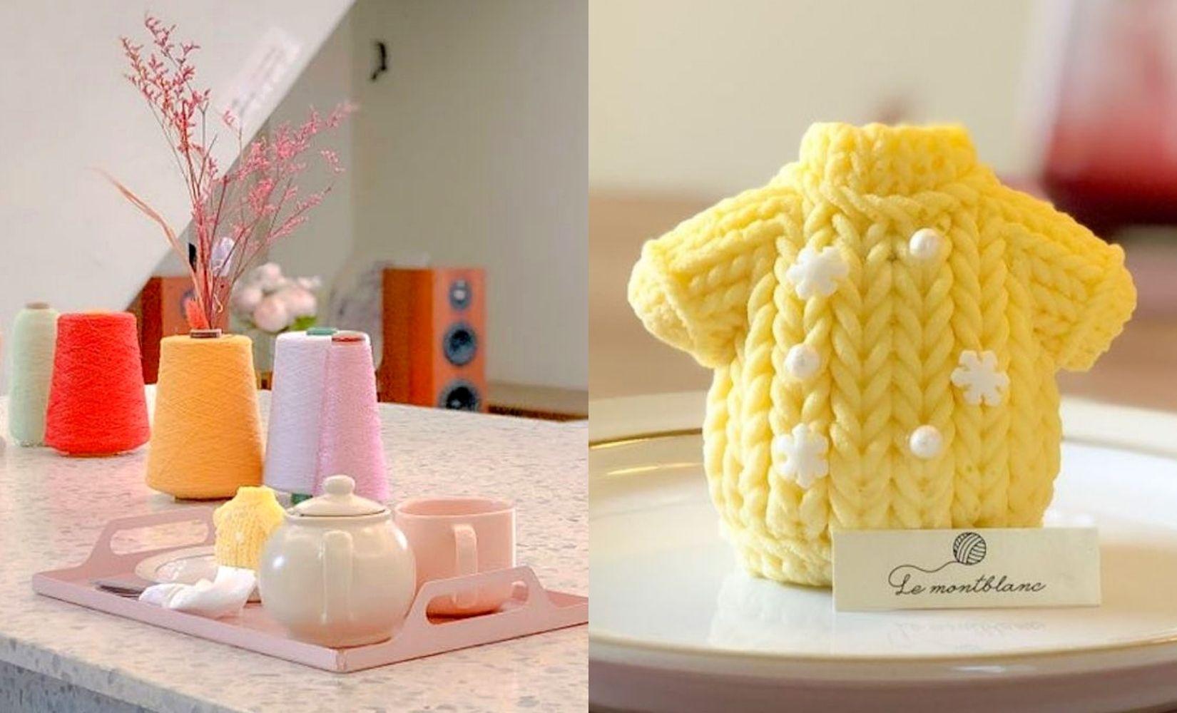 Le Montblanc: Quán cafe có bánh áo len siêu xinh ở Itaewon 