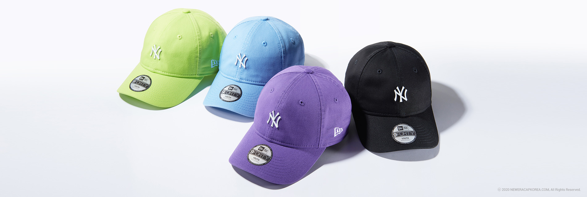 韓國New Era迷你金屬棒球帽，優雅藍色系