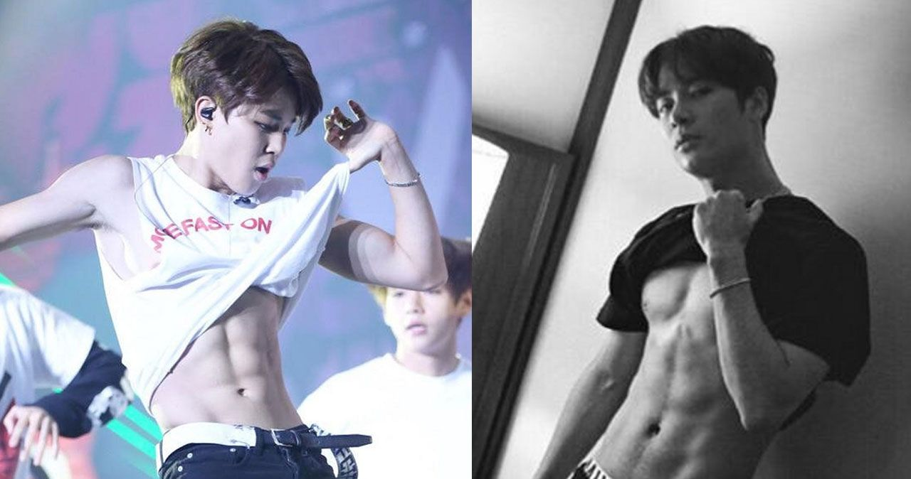 ไอดอลเกาหลีโชว์กล้ามท้องระหว่างการแสดงบนเวที