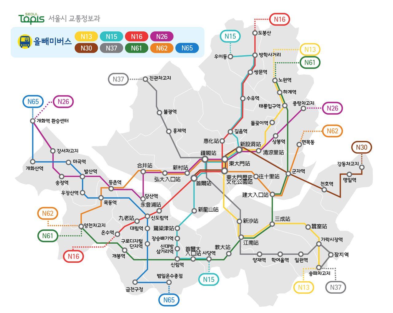 Seoul Night Bus Ride