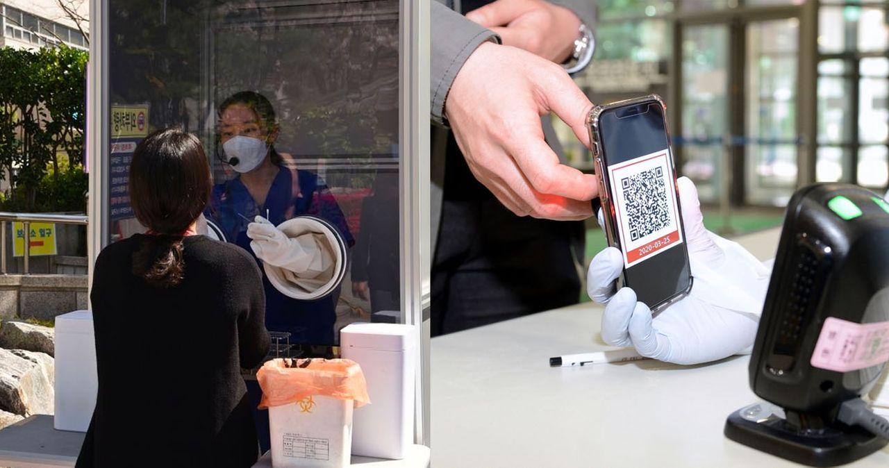มาตรการควบคุมโควิด-19 ในเกาหลีใต้ การตรวจเชื้อและการสแกน QR code เพื่อติดตาม