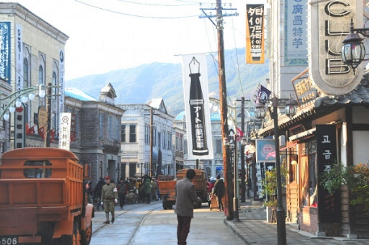 陝川影視主題公園的街景，再現過去舊時代的韓國城市景觀