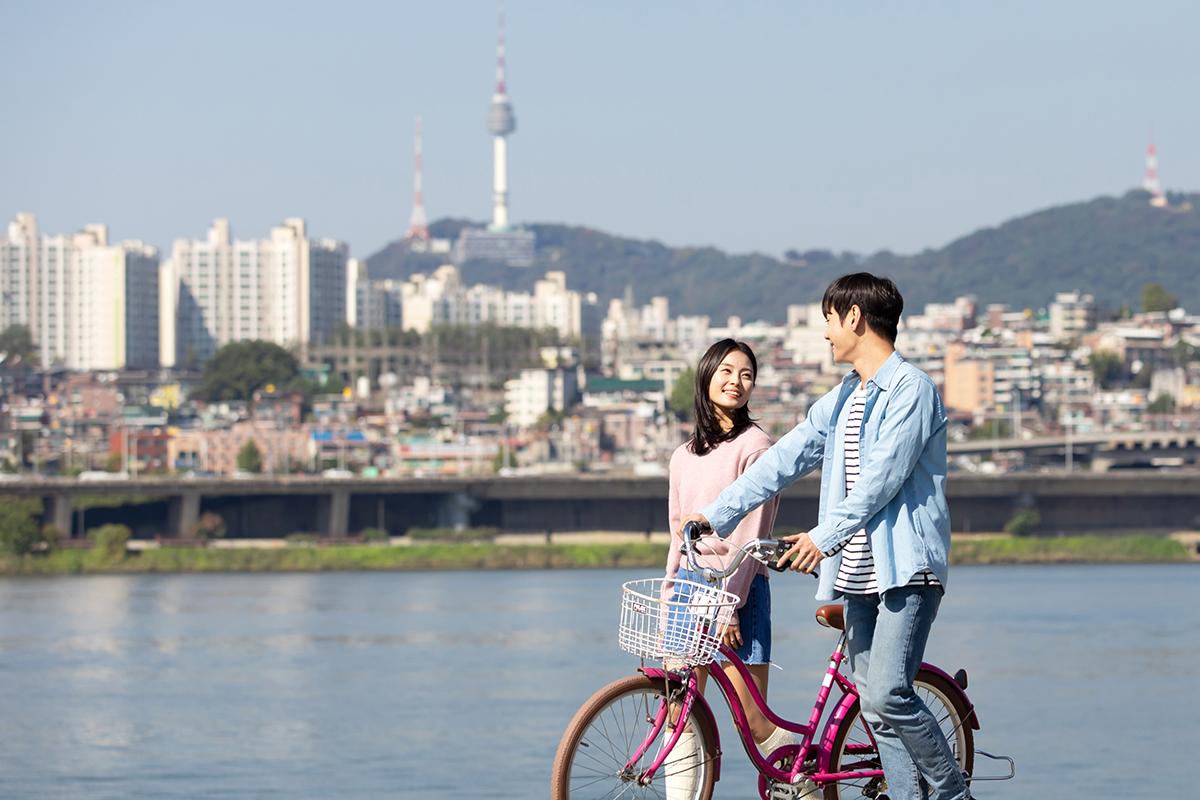 韓国、韓国旅行、韓国観光、ソウル、ソウル旅行、タルンイ、自転車レンタルサービス、ソウル市、サイクリング、公共交通機関、スポーツ、漢江、ハンガン