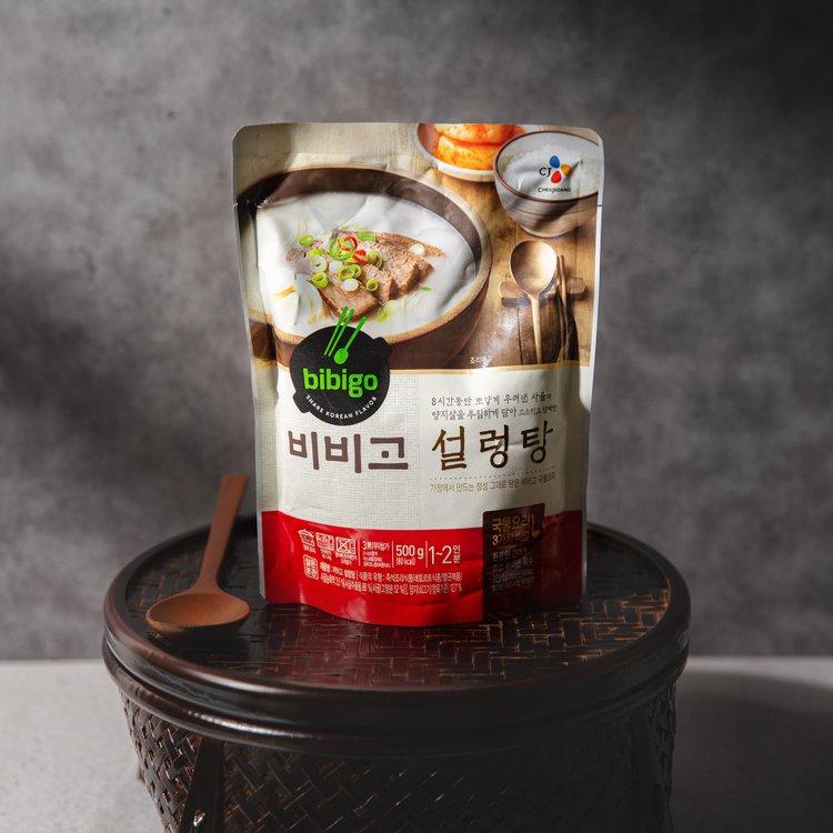 Bibigo ซอลลองทัง ซุปกระดูกวัวสำเร็จรูปขนาด 500 กรัม สีขาวเซรามิก สไตล์เกาหลี