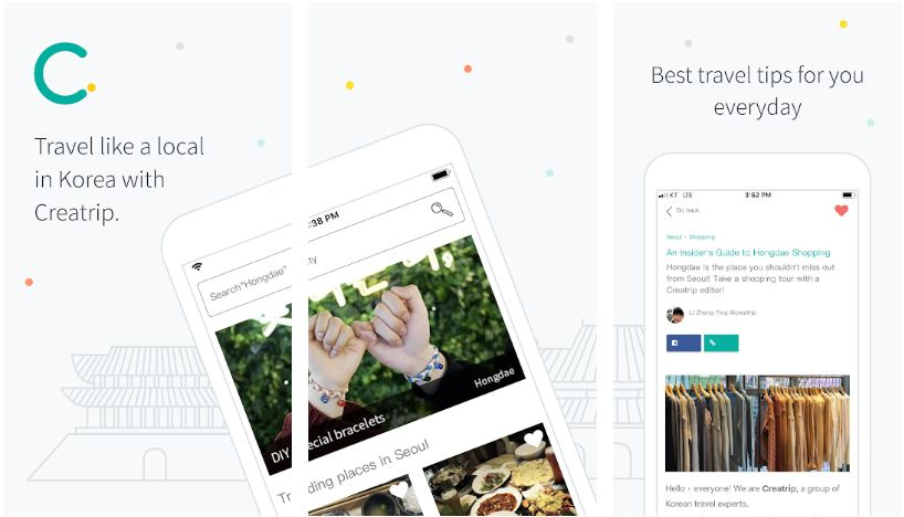 แอพพลิเคชัน Creatrip สำหรับข้อมูลท่องเที่ยวและส่วนลดในเกาหลีใต้