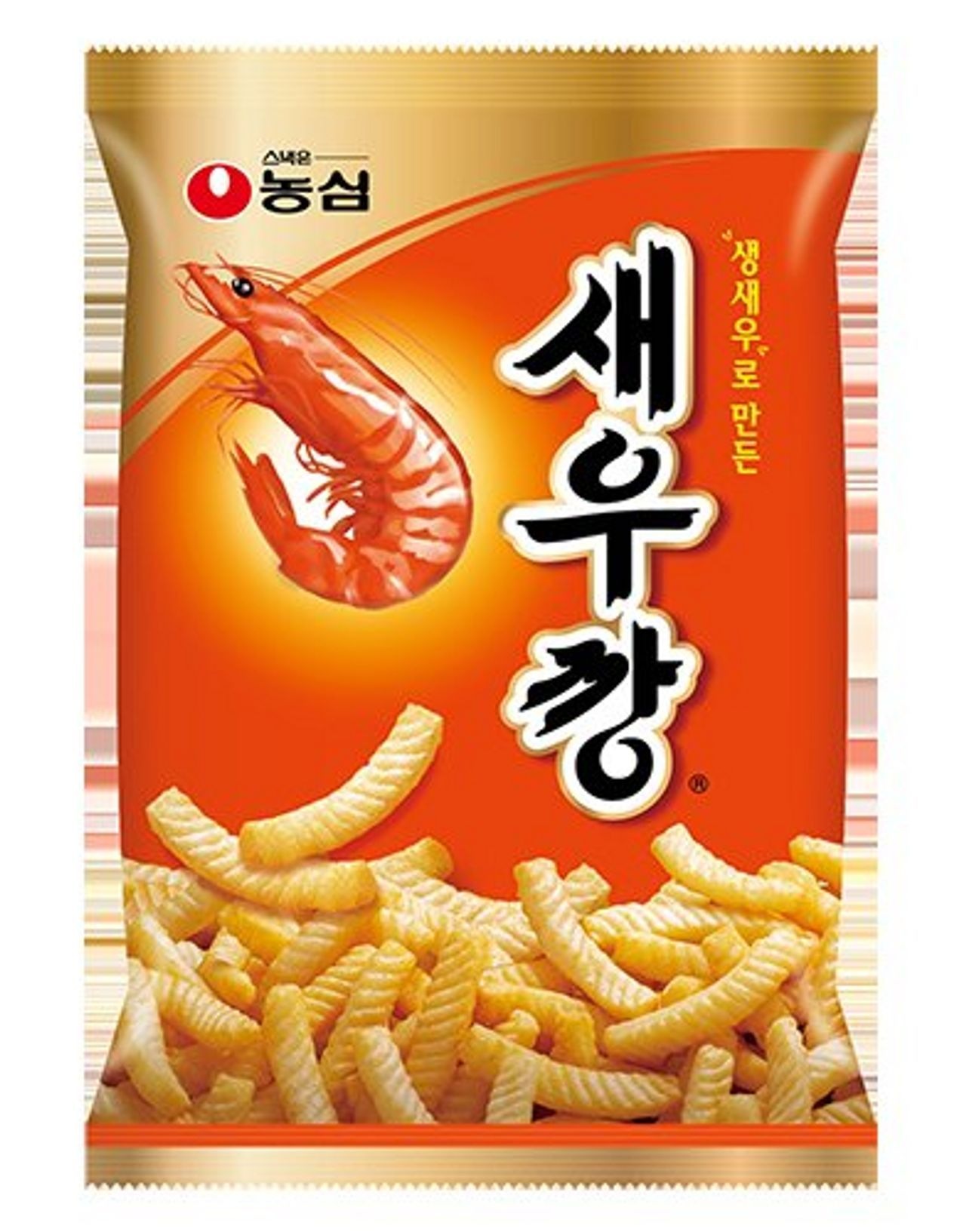 農心公司生產的韓國產零食產品照片，這是Rain代言的產品。