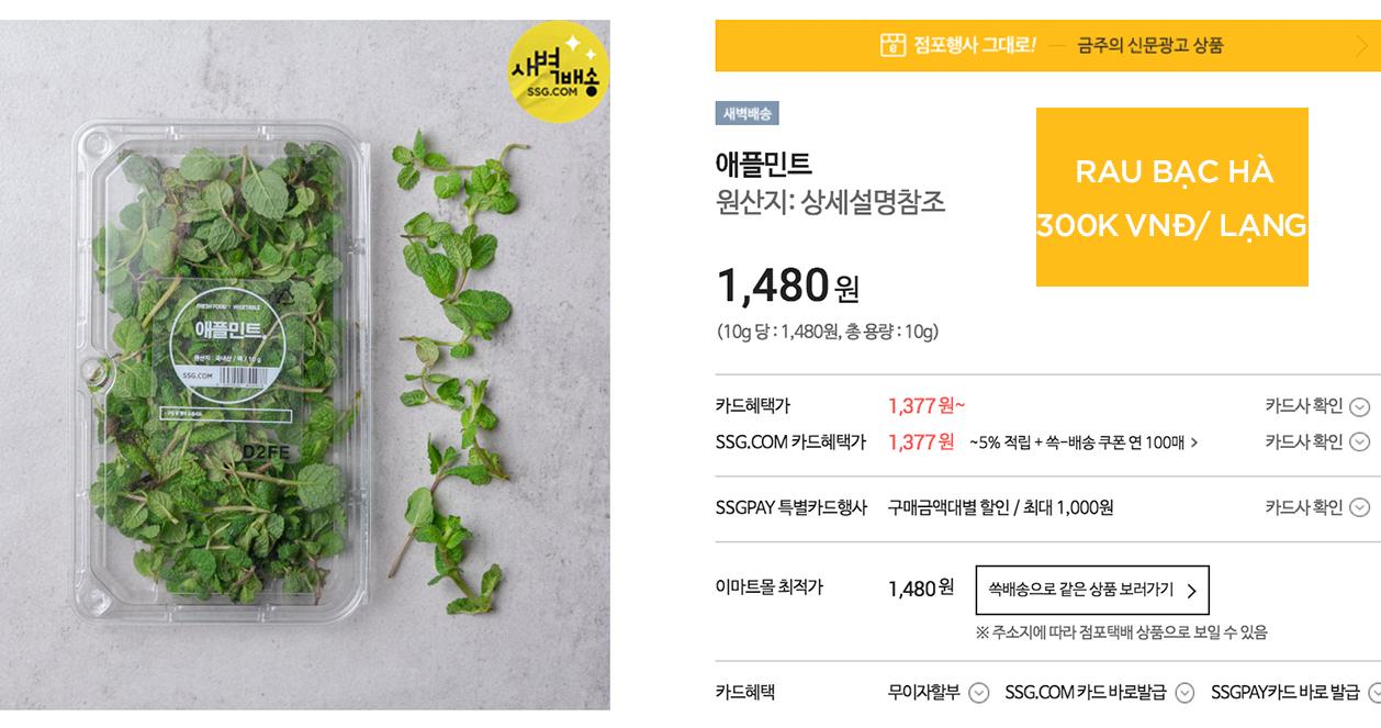 Sốc vì giá rau thơm Việt Nam ở Hàn! Đắt hơn cả thịt!