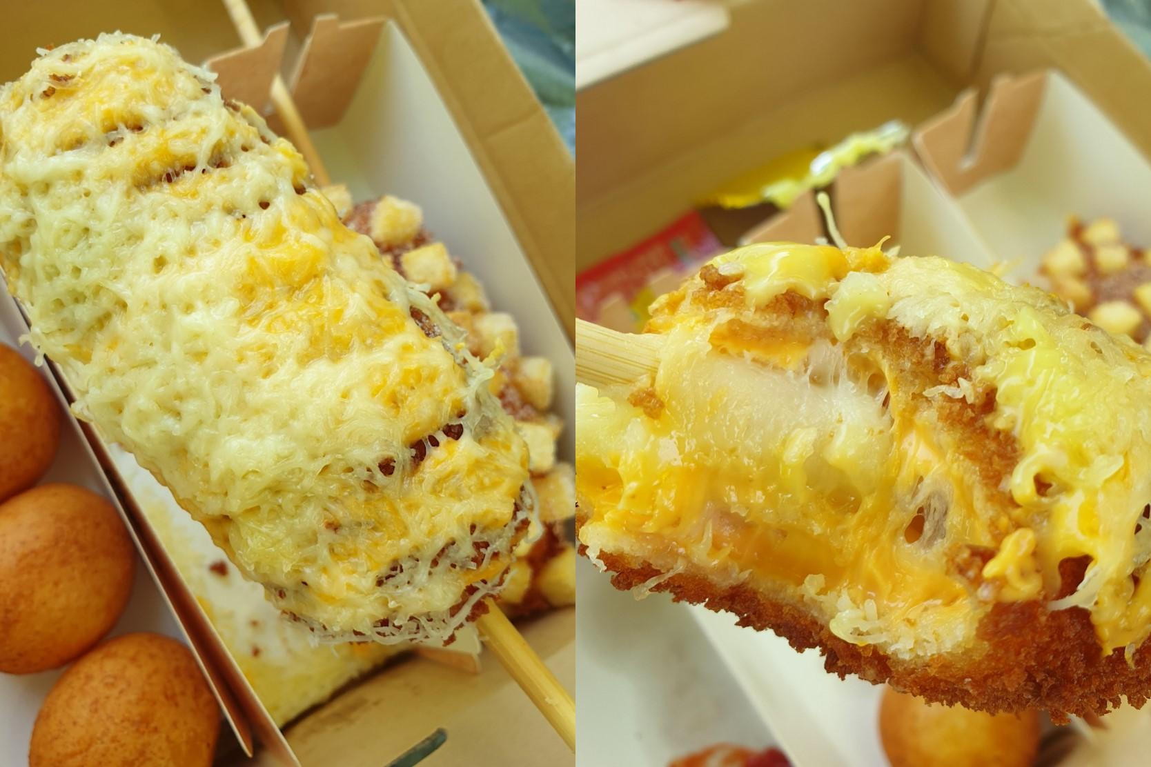 チーズハッドグのタピオカチーズ。じっくりと溶けたチーズが食慾をそそる。