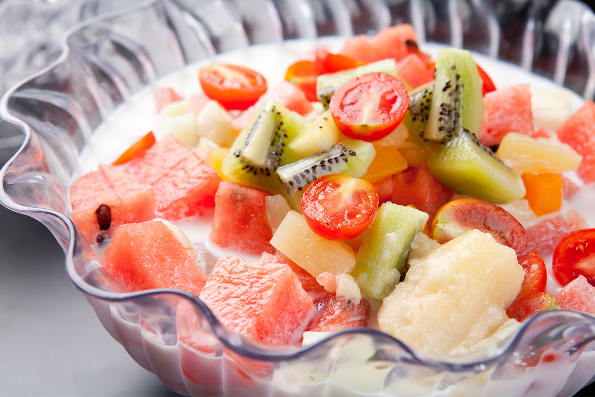 韓國夏日特製的水果花菜，融合新鮮水果、奶類及飲料，帶來清新冰涼滋味。